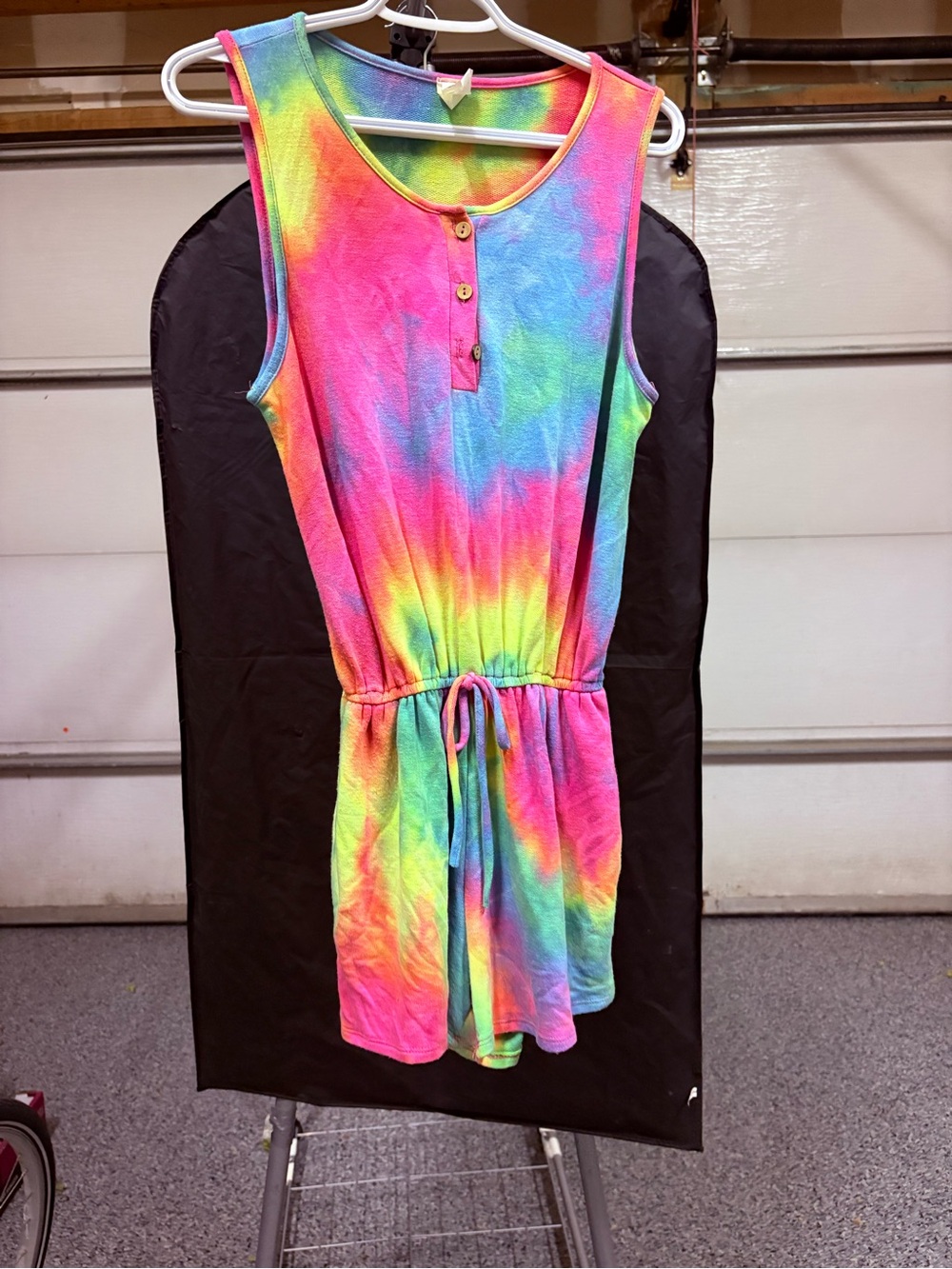 Woman’s  Rainbow Tie-Dye Sleeveless Romper